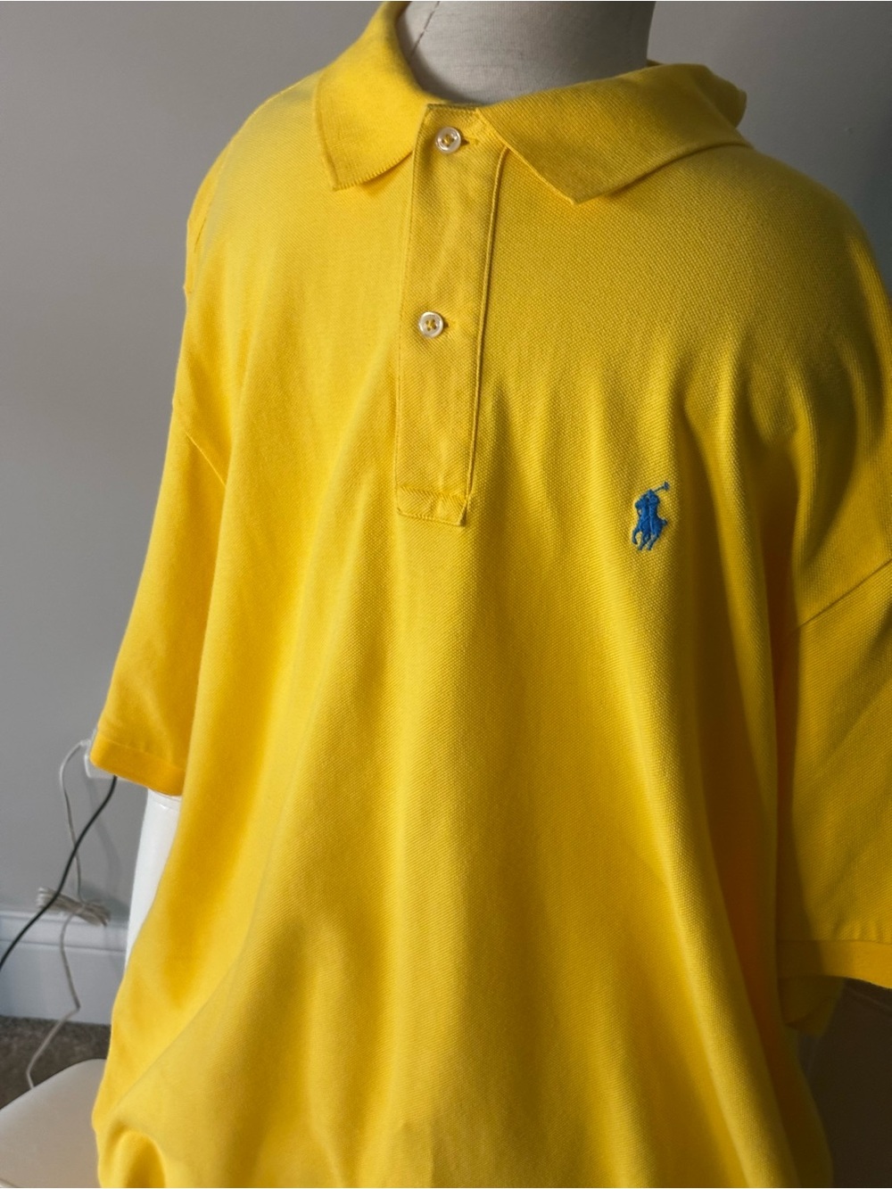 Ralph Lauren Bright Yellow Polo with Sky Blue Signature Pony - Picture 7 of 8